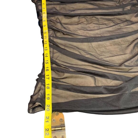 Torrid Black Mesh Top One Shoulder Contrast Lining Foxy Shirt Size 2x 18/20 - Picture 6 of 8